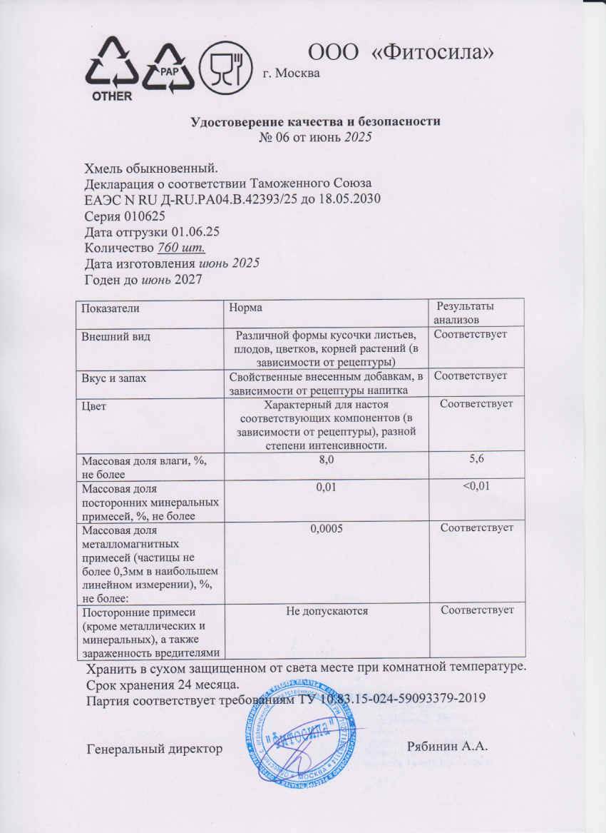 Паспорт №010625